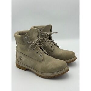 Timberland 6" Premium Boots Women's Size 9 Gray/tan Nubuck Old Money Gorpcore